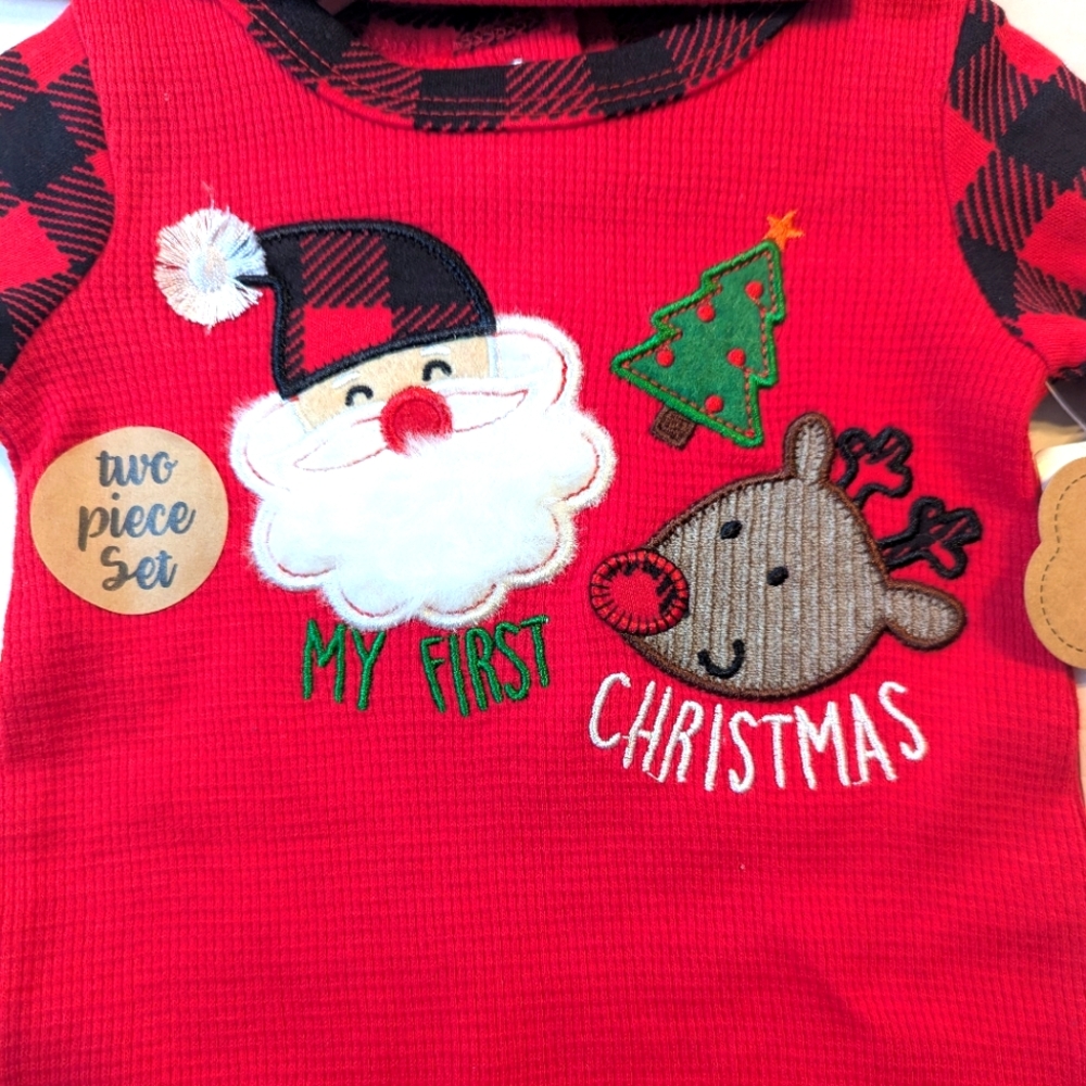 Babies First Christmas 2 Piece Outfit Size 3 Months BNWT